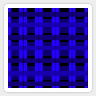 Blue Plaid Sticker